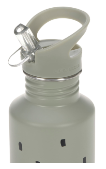 Lässig Trinkflasche - Edelstahl Happy Prints olive